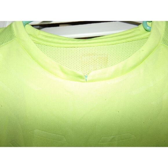 Vintage 80s Puma lime green performance fabric t L - Picture 5 of 5